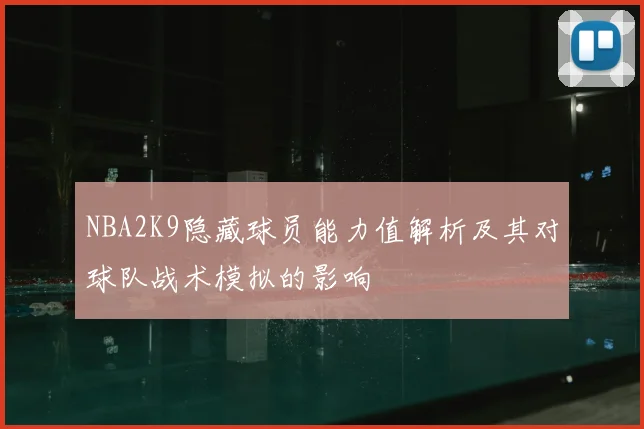 NBA2K9隐藏球员能力值解析及其对球队战术模拟的影响